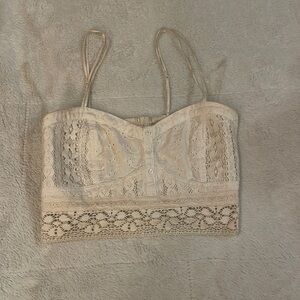 Lace crochet crop top